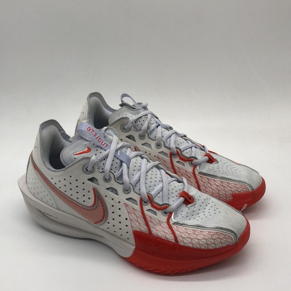 USED Nike Air Zoom GT Cut 3 Summit White Metallic Silver DV2913-101 No Box - Picture 2 of 9